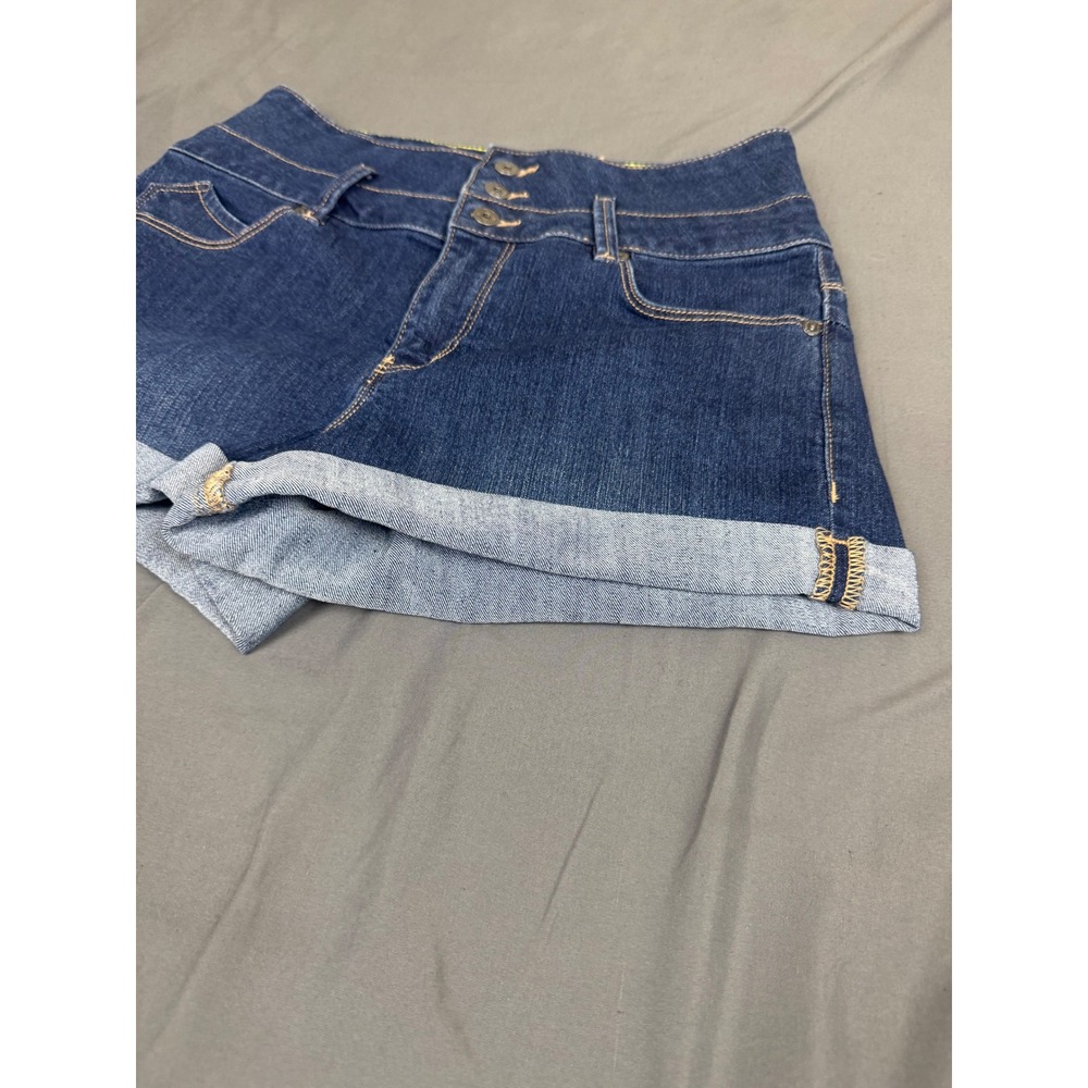 G by GUESS Womens High Waisted Cuffed Denim Shorts Dark Wash Blue Size 29 R60D08 - Picture 11 of 16